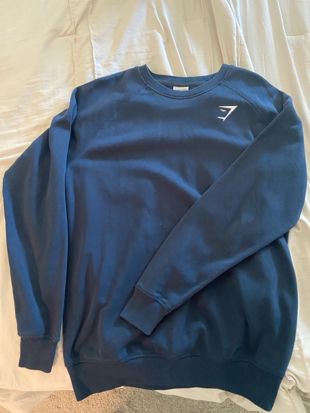 Gymshark Men’s Navy Blue Crewneck Sweatshirt